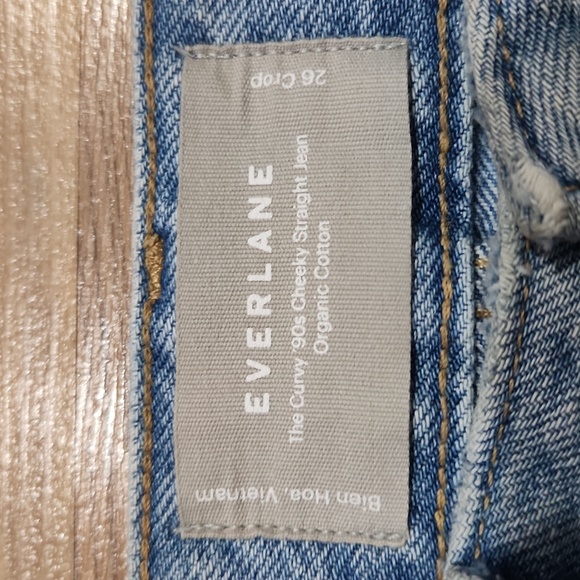 Everlane Curvy 90s Cheeky Straight Jean‎ Organic Cotton Light Wash Rigid Size 26 - Picture 6 of 10
